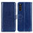 Custodia Portafoglio In Pelle Cover con Supporto M07L per Sony Xperia 10 III SO-52B Blu