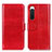 Custodia Portafoglio In Pelle Cover con Supporto M07L per Sony Xperia 10 IV Rosso