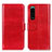 Custodia Portafoglio In Pelle Cover con Supporto M07L per Sony Xperia 5 III SO-53B Rosso