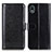 Custodia Portafoglio In Pelle Cover con Supporto M07L per Sony Xperia Ace III SO-53C Nero