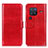 Custodia Portafoglio In Pelle Cover con Supporto M07L per Vivo X80 Pro 5G Rosso