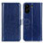 Custodia Portafoglio In Pelle Cover con Supporto M07L per Xiaomi Poco C65 Blu