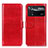 Custodia Portafoglio In Pelle Cover con Supporto M07L per Xiaomi Poco X4 Pro 5G Rosso