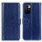 Custodia Portafoglio In Pelle Cover con Supporto M07L per Xiaomi Redmi 10 (2022) Blu