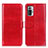 Custodia Portafoglio In Pelle Cover con Supporto M07L per Xiaomi Redmi Note 10 Pro 4G Rosso