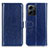 Custodia Portafoglio In Pelle Cover con Supporto M07L per Xiaomi Redmi Note 12 4G Blu