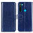 Custodia Portafoglio In Pelle Cover con Supporto M07L per Xiaomi Redmi Note 8 (2021) Blu