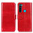 Custodia Portafoglio In Pelle Cover con Supporto M07L per Xiaomi Redmi Note 8 (2021) Rosso