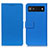 Custodia Portafoglio In Pelle Cover con Supporto M08L per Google Pixel 6a 5G Blu