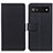 Custodia Portafoglio In Pelle Cover con Supporto M08L per Google Pixel 7a 5G Nero