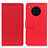 Custodia Portafoglio In Pelle Cover con Supporto M08L per Huawei Honor 50 Lite Rosso