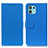 Custodia Portafoglio In Pelle Cover con Supporto M08L per Motorola Moto Edge 20 Lite 5G Blu