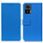 Custodia Portafoglio In Pelle Cover con Supporto M08L per Motorola Moto Edge 30 Lite 5G Blu