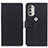 Custodia Portafoglio In Pelle Cover con Supporto M08L per Motorola Moto G51 5G Nero