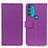 Custodia Portafoglio In Pelle Cover con Supporto M08L per Motorola Moto G71 5G Viola