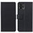 Custodia Portafoglio In Pelle Cover con Supporto M08L per Motorola Moto G72 Nero