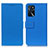 Custodia Portafoglio In Pelle Cover con Supporto M08L per Oppo A16 Blu