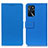 Custodia Portafoglio In Pelle Cover con Supporto M08L per Oppo A16s Blu