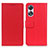 Custodia Portafoglio In Pelle Cover con Supporto M08L per Oppo A18 Rosso