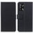 Custodia Portafoglio In Pelle Cover con Supporto M08L per Oppo A74 4G Nero