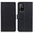 Custodia Portafoglio In Pelle Cover con Supporto M08L per Oppo F19 Pro+ Plus 5G Nero