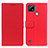 Custodia Portafoglio In Pelle Cover con Supporto M08L per Realme C21 Rosso