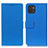 Custodia Portafoglio In Pelle Cover con Supporto M08L per Samsung Galaxy A03 Blu