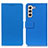 Custodia Portafoglio In Pelle Cover con Supporto M08L per Samsung Galaxy S21 FE 5G Blu