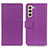 Custodia Portafoglio In Pelle Cover con Supporto M08L per Samsung Galaxy S21 FE 5G Viola