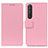 Custodia Portafoglio In Pelle Cover con Supporto M08L per Sony Xperia 1 III Rosa