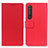 Custodia Portafoglio In Pelle Cover con Supporto M08L per Sony Xperia 1 III Rosso