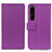 Custodia Portafoglio In Pelle Cover con Supporto M08L per Sony Xperia 1 IV SO-51C Viola