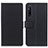 Custodia Portafoglio In Pelle Cover con Supporto M08L per Sony Xperia 1 V Nero