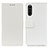 Custodia Portafoglio In Pelle Cover con Supporto M08L per Sony Xperia 10 III Lite Bianco