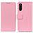 Custodia Portafoglio In Pelle Cover con Supporto M08L per Sony Xperia 10 III Lite Rosa