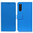 Custodia Portafoglio In Pelle Cover con Supporto M08L per Sony Xperia 10 III SOG04 Blu