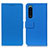 Custodia Portafoglio In Pelle Cover con Supporto M08L per Sony Xperia 5 III Blu