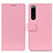 Custodia Portafoglio In Pelle Cover con Supporto M08L per Sony Xperia 5 III Rosa