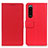 Custodia Portafoglio In Pelle Cover con Supporto M08L per Sony Xperia 5 III SO-53B Rosso