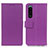 Custodia Portafoglio In Pelle Cover con Supporto M08L per Sony Xperia 5 III SO-53B Viola