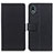 Custodia Portafoglio In Pelle Cover con Supporto M08L per Sony Xperia Ace III Nero