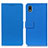 Custodia Portafoglio In Pelle Cover con Supporto M08L per Sony Xperia Ace III SOG08 Blu