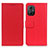 Custodia Portafoglio In Pelle Cover con Supporto M08L per Xiaomi Poco M4 5G Rosso