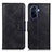 Custodia Portafoglio In Pelle Cover con Supporto M09L per Huawei Nova Y71 Nero