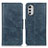 Custodia Portafoglio In Pelle Cover con Supporto M09L per Motorola Moto E32 Blu