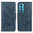 Custodia Portafoglio In Pelle Cover con Supporto M09L per Motorola Moto Edge 30 5G Blu