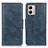 Custodia Portafoglio In Pelle Cover con Supporto M09L per Motorola Moto G53j 5G Blu