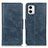 Custodia Portafoglio In Pelle Cover con Supporto M09L per Motorola Moto G73 5G Blu