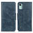 Custodia Portafoglio In Pelle Cover con Supporto M09L per Nokia C12 Blu