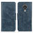 Custodia Portafoglio In Pelle Cover con Supporto M09L per Nokia C21 Blu